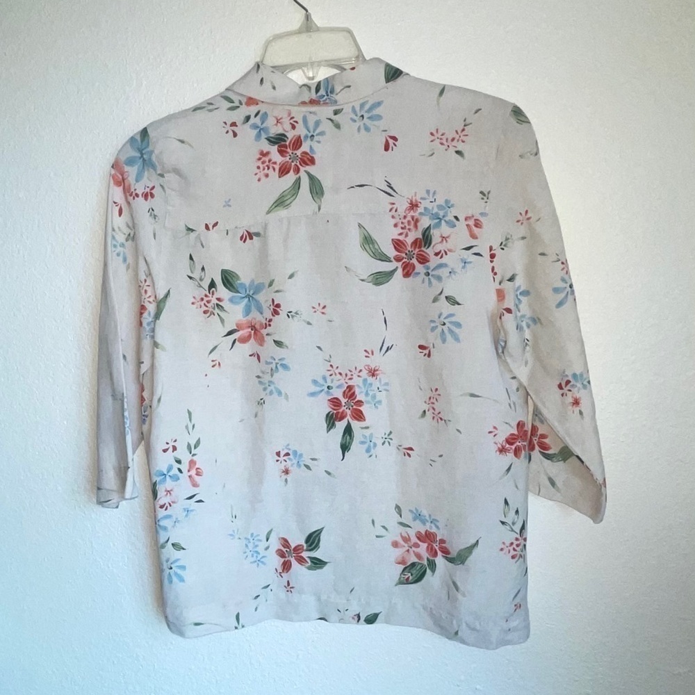 Crazy Horse By Liz Claiborne Linen Blend  Blouse - Picture 3 of 5
